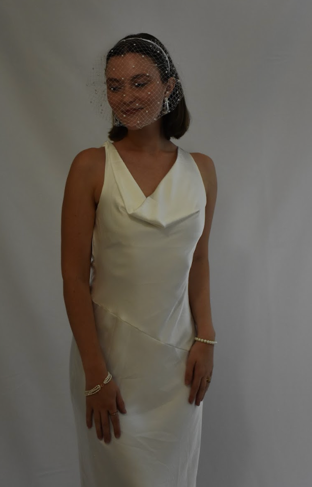 Clip and Pearl Birdcage Veil