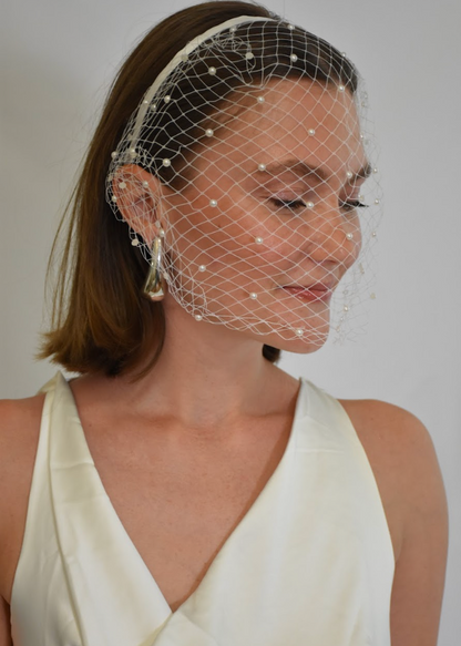 The Pearl Headband Veil